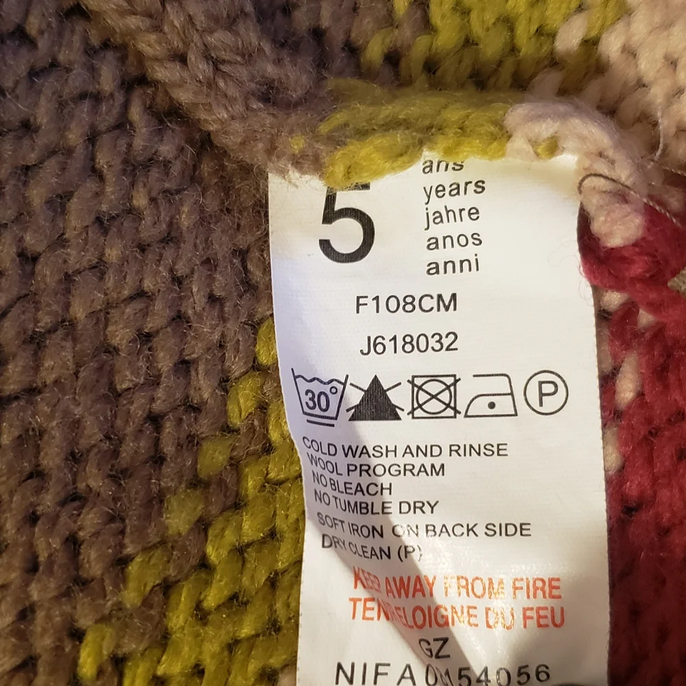 Girls Wool Blend Sweater Size 5